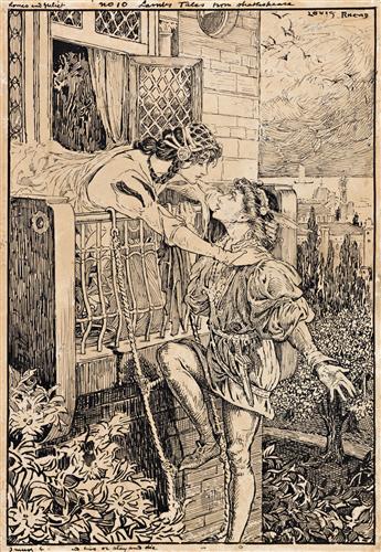 LOUIS RHEAD (1857-1926) I must begone and live, or stay and die. [SHAKESPEARE]